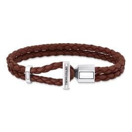 Thomas Sabo A2148-682-2 Unisex Lederarmband Braun Silber