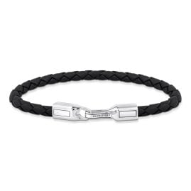 Thomas Sabo A2149-682-11 Unisex Lederarmband Schwarz Silber