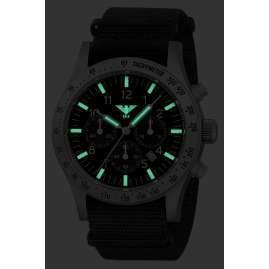 KHS PLASSC.NB Herrenuhr Platoon Solar Chronograph Stahl Natoband