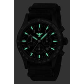 KHS PLABSSC.NB Herrenuhr Platoon Solar Chronograph Natoband Schwarz