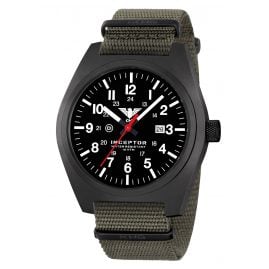 KHS INCBS.NSGO Herrenuhr Inceptor Black Steel Steingrau-Oliv