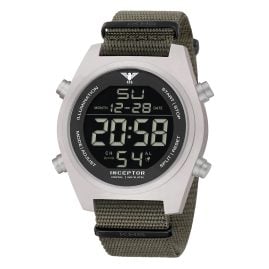 KHS INCSD.NSGO Herrenuhr Inceptor Stahl Digital Olivgrün