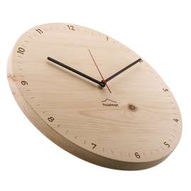 Huamet CH40-A-1806 Holz-Wanduhr Bergtouhr Zirbe rund