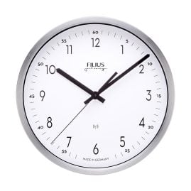 Filius 0301-19 Funk-Wanduhr 30 cm Silberfarben