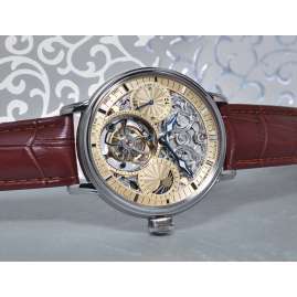 Poljot International 3360.T05 Herrenuhr Tourbillon Skeleton Braun/Zweifarbig