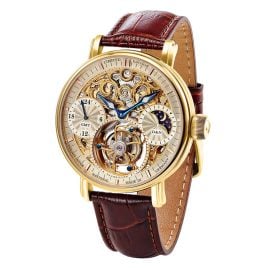 Poljot International 3360.T66 Herrenuhr Tourbillon Skeleton Braun/Goldfarben