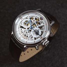 Poljot International 2901.194S011 Handaufzug Herrenuhr Chronograph Nicolai II Skeleton
