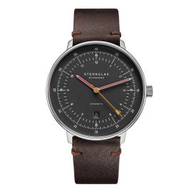 Sternglas S02-HH39-VI11 Herrenuhr Automatik Hamburg neugraphit Braun Vintage