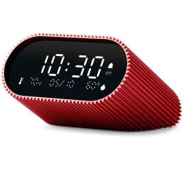 Lexon LR155SR3 Digitalwecker Ray Clock Rot