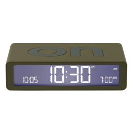 Lexon LR157K9 Digital-Wecker Flip Classic Khaki