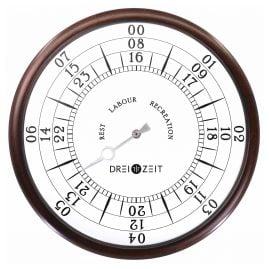 Dreizeit CLA1 Wanduhr Classic No. 1 Braun/Weiß