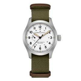 Hamilton H69509910 Handaufzugsuhr für Herren Mechanical Power Reserve Grün/Weiß