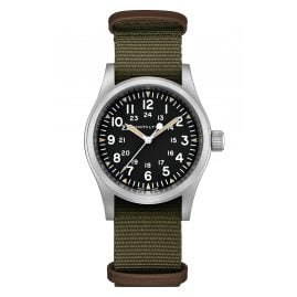 Hamilton H69439931 Armbanduhr Khaki Field Mechanical 38 mm Grün/Schwarz