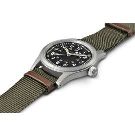 Hamilton H69439931 Armbanduhr Khaki Field Mechanical 38 mm Grün/Schwarz