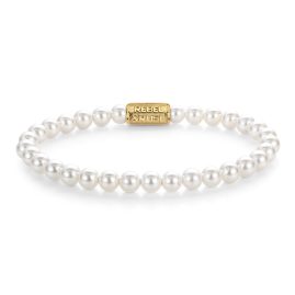 Rebel & Rose RR-60135-G-S Damen-Armband Pearl Gem Gold 6 mm