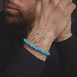 Rebel & Rose RR-80043-S Herren-Armband Matt Turquoise Delight 8 mm