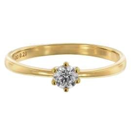 GLIZZ GL8664 Damenring mit Lab Grown Diamant 0,20 ct. Gold 333 Brillantring