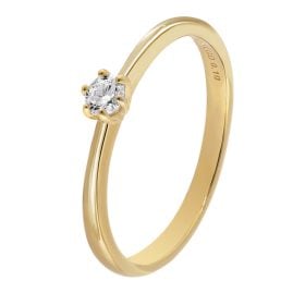 GLIZZ GL8653 Damenring mit Lab Grown Diamant 0,10 ct Gold 333 Brillantring