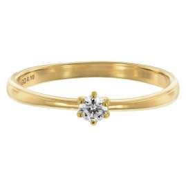 GLIZZ GL8653 Damenring mit Lab Grown Diamant 0,10 ct Gold 333 Brillantring