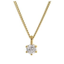 GLIZZ GL8648 Lab Grown Diamant-Anhänger 0,50 ct. Gold 333/8K mit Halskette