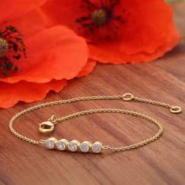 GLIZZ GL8812 Damen-Armband Gold 333/8K mit Zirkonia