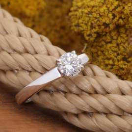 GLIZZ GL1064 Damenring Mit Lab Grown Diamant 0,50 ct. Weißgold 333/8K