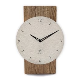 Natuhr 18NU2-10-3 Wanduhr Großglockner Massivholz Eiche Sandstein Quarzwerk