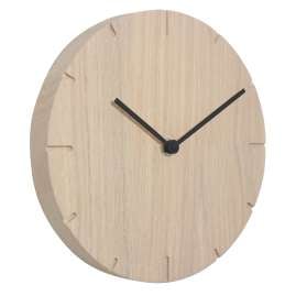 Natuhr 29NU1-11-1 Wanduhr Solide Mini Massivholz Eiche Gekalkt Mit Quarzwerk