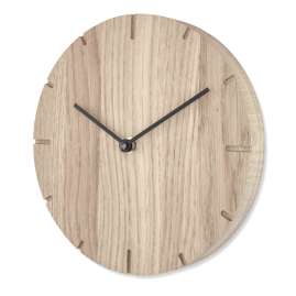 Natuhr 29NU1-13-1 Wanduhr Solide Mini Massivholz Eiche Mit Quarzwerk