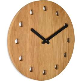 Natuhr 40NU1-11-1 Wanduhr Dot Massivholz Eiche Geölt ⌀ 30 cm