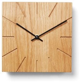 Natuhr 8NU2-12-1 Funk Wanduhr / Tischuhr Beam Eiche Massivholz