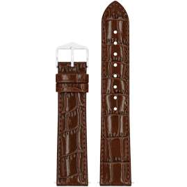 Hirsch 03427010-2-18 Uhren-Lederarmband Louisianalook L 18 mm Braun